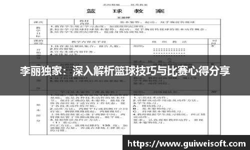 李丽独家：深入解析篮球技巧与比赛心得分享